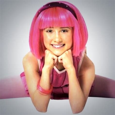 Stephanie announces the title of each episode, except for the LazyTown Extra episodes. Stephanie is 8 years old. Stephanie's full name is Stephanie Splitz. A new dimension was added to Stephanie 's character in seasons 3 and 4. She would put on a superhero mask and do superhero moves, such as Sportacus-level flips. 